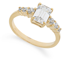 anello da donna solitario in oro 9kt con zirconi