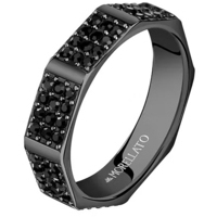 anello da uomo con cristalli neri morellato motown