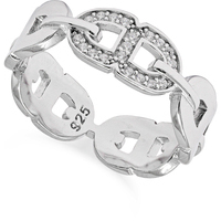 anello donna a fantasia in argento 925 e zirconi