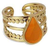 anello donna acciaio gold anartxy sunflowers