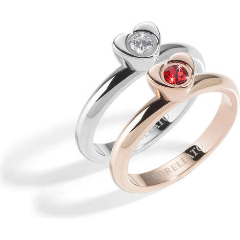 Morellato Anello Donna Love Rings In Acciaio E Cristalli - SNA44, Sottile E Prezioso