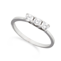 anello donna trilogy in oro bianco 18 kt