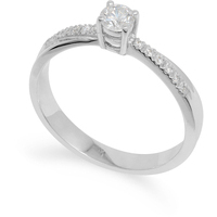 anello eureka in oro 9 kt con diam. labgrown 0,34