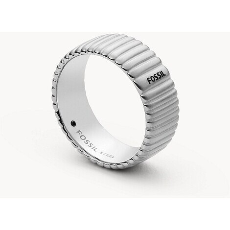 Anello Fossil in acciao silver