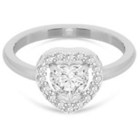 anello in acciaio con cuore centrale zircone lj 