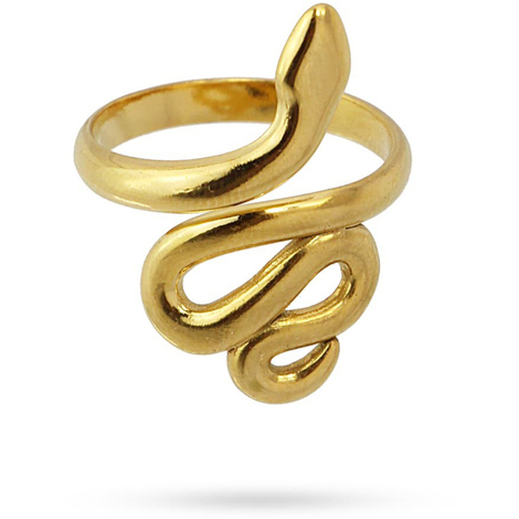 Anello in acciaio con serpente Anartyx 