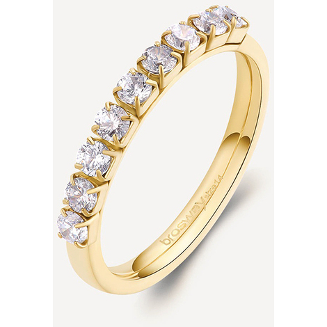 Anello in acciaio Desideri veretta colore gold