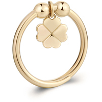 anello in acciaio quadrifoglio pendente s'agap
