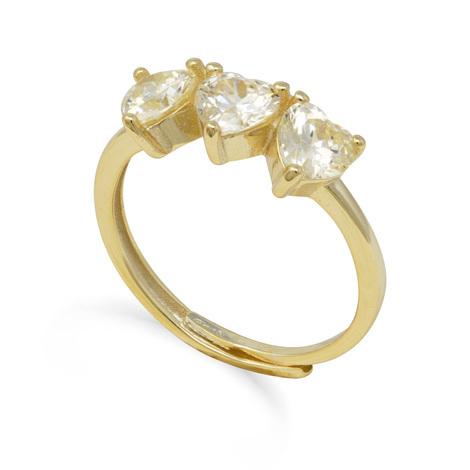 Anello in argento 925 tre cuori SarniOro