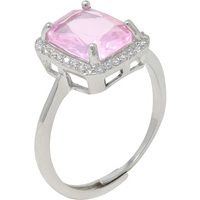 anello in argento925 con cristalli rosa e bianchi