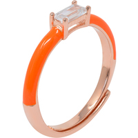 anello in argento925 smaltato arancione 