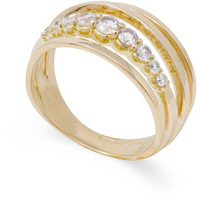 anello in oro 18kt con zirconi sarnioro
