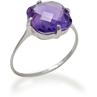 anello in oro 9 kt con quarzo color ametista