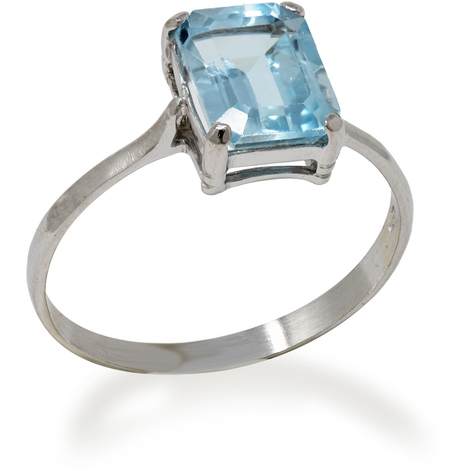 Anello in oro 9 Kt con quarzo color topazio