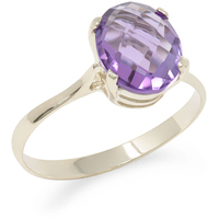 anello in oro 9kt con zircone color ametista