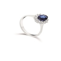 ANELLO IN ORO CON ZAFFIRO E DIAMANTI AN KATEZ GR2 67 0 16Z0 66