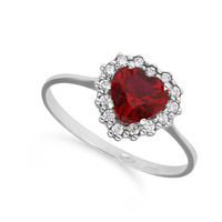 anello kate cuore rubino in oro 9kt