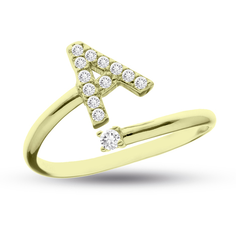 Anello lettera Ain argento 925