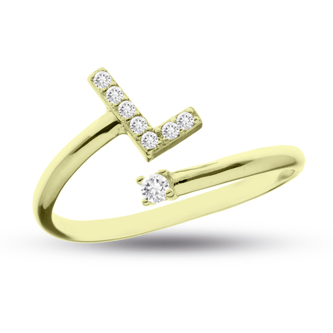 Anello lettera Lin argento 925