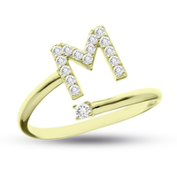 anello lettera m sarnioro in argento 925