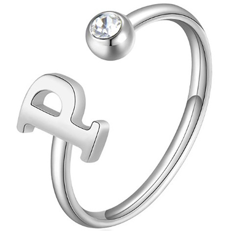 Anello lettera P Sagapo Click