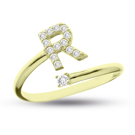 Anello lettera Rin argento 925