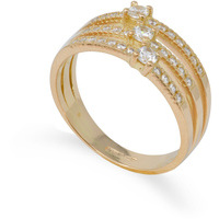 anello oro 18kt con zirconi sarnioro