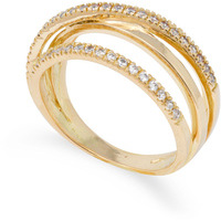 anello oro 18kt con zirconi sarnioro