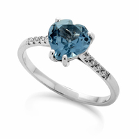 anello oro 9kt con cuore lab grown diamond eureka