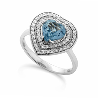 anello oro 9kt con cuore lab grown diamond eureka