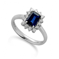 anello oro 9kt lab grown diamond sapphire eureka