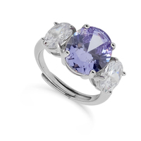 anello trilogy in argento 925 con zirconi