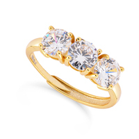 anello trilogy in argento 925 con zirconi