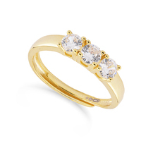anello trilogy in argento 925 con zirconi
