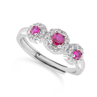 anello trilogy in argento 925 con zirconi