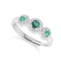 anello trilogy in argento 925 con zirconi