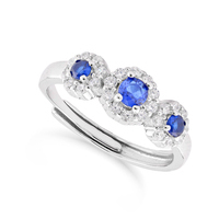 anello trilogy in argento 925 con zirconi