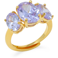 anello trilogy in argento925 con cristalli lilla