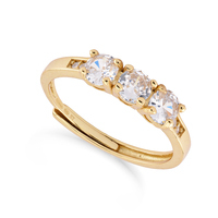 anello trilogy in argento925 con cristalli
