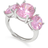 anello trilogy in argento925 con cristalli rosa