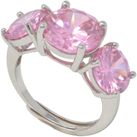 anello trilogy in argento925 con cristalli rosa