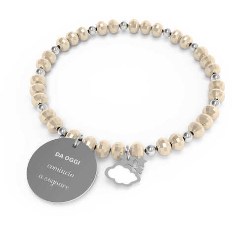 Bracciale 'Comincio a sognare' champagne
