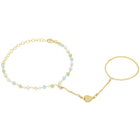 baciamano in argento925 gold con cristalli