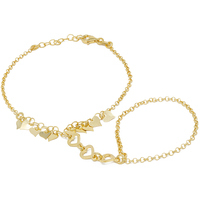 baciamano in argento925 gold con cuori