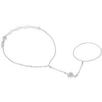 baciamano in argento925 silver con cristallo cuore