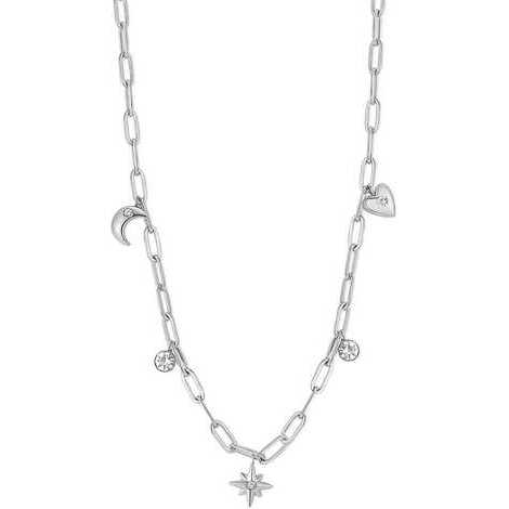 Collana luna, stella, cuore Brosway in acciaio