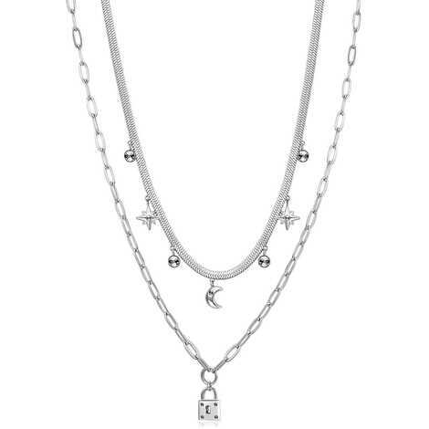 Collana doppio filo simboli Brosway in acciaio