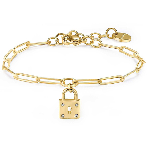 Bracciale lucchetto Brosway in acciaio gold