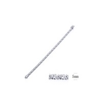 bracciale cm 17,5 5mm zirconi bianchi / rhodium pl