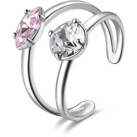 Anello AFFINITY in ottone rodiato con swarovski